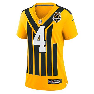 Women's Nike DK Metcalf Gold Pittsburgh Steelers Alternate 1933 Throwback Game Jersey