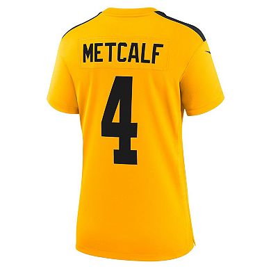 Women's Nike DK Metcalf Gold Pittsburgh Steelers Alternate 1933 Throwback Game Jersey