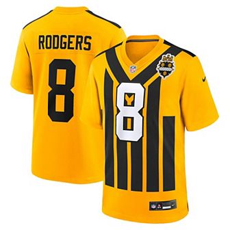 Men's Nike Aaron Rodgers Gold Pittsburgh Steelers Alternate 1933 Throwback Game Jersey