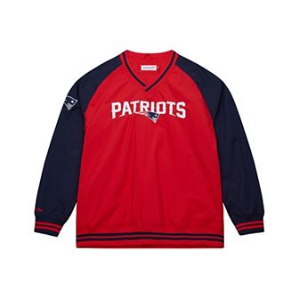Men's Mitchell & Ness Red New England Patriots Raglan Jacket