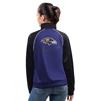 Women's G-III 4Her by Carl Banks Purple Baltimore Ravens Replay Full-Zip Track Jacket