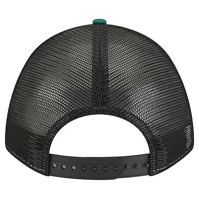 Men's New Era Green Philadelphia Eagles Linear A-Frame 9FORTY Adjustable Hat