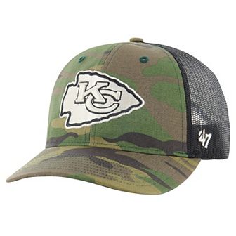 Men's '47 Camo Kansas City Chiefs Trucker Adjustable Hat