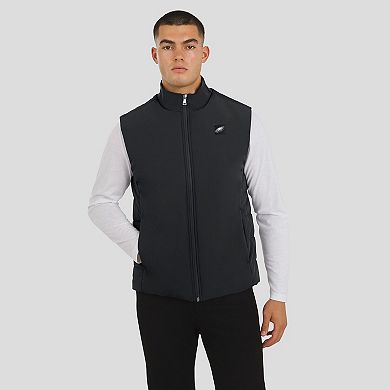 Men's J. Palmer Black Philadelphia Eagles Front Office Full-Zip Vest
