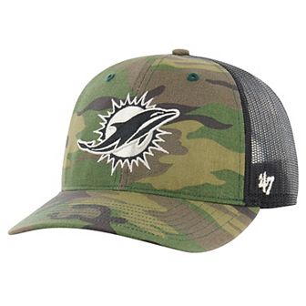 Men's '47 Camo Miami Dolphins Trucker Adjustable Hat