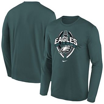 Youth Nike Midnight Green Philadelphia Eagles Primetime Legend Icon��Long Sleeve Performance T-Shirt