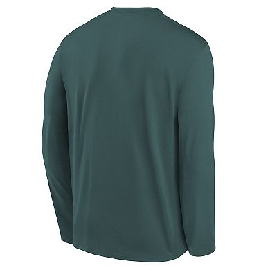 Youth Nike Midnight Green Philadelphia Eagles Primetime Legend Icon Long Sleeve Performance T-Shirt