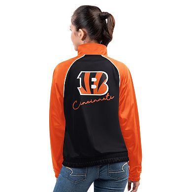 Women's G-III 4Her by Carl Banks Black Cincinnati Bengals Replay Full-Zip Track Jacket