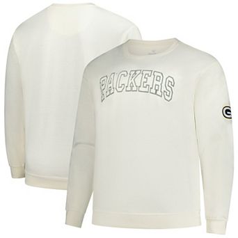 Men's Profile Cream Green Bay Packers Big & Tall Fleece Sweatshirt