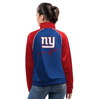 Women's G-III 4Her by Carl Banks Royal New York Giants Replay Full-Zip Track Jacket