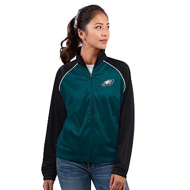 Women's G-III 4Her by Carl Banks Midnight Green Philadelphia Eagles Replay Full-Zip Track Jacket