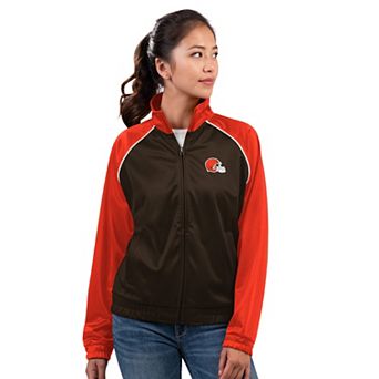 Women's G-III 4Her by Carl Banks Brown Cleveland Browns Replay Full-Zip Track Jacket