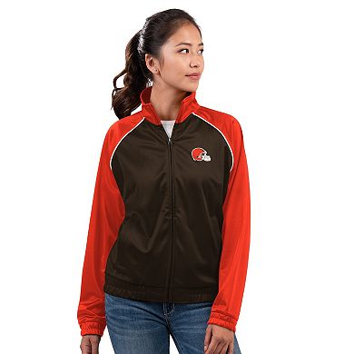 Women's G-III 4Her by Carl Banks Brown Cleveland Browns Replay Full-Zip Track Jacket