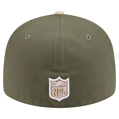 Men's New Era Light Beige/Olive Miami Dolphins Two-Tone Color Pack Split Panel 59FIFTY Fitted Hat