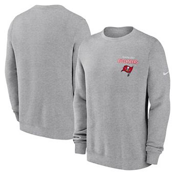 Men's Nike Heather Gray Tampa Bay Buccaneers Primetime Club Fleece Pullover Sweatshirt