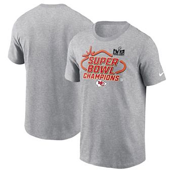 Men's Nike Heather Gray Kansas City Chiefs Super Bowl LVIII Champions Locker Room Trophy Collection T-Shirt
