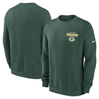 Men's Nike Green Green Bay Packers Primetime Club Fleece Pullover Sweatshirt