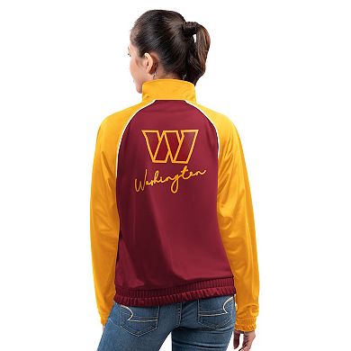 Women's G-III 4Her by Carl Banks Burgundy Washington Commanders Replay Full-Zip Track Jacket