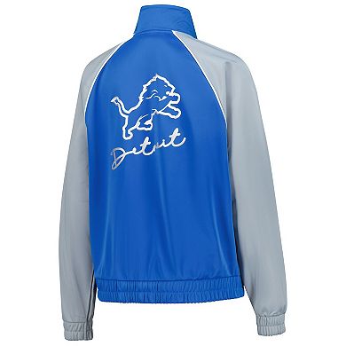 Women's G-III 4Her by Carl Banks Blue Detroit Lions Replay Full-Zip Track Jacket