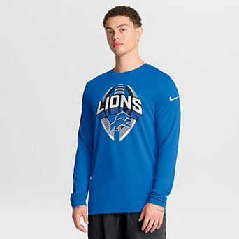 Men's Nike Blue Detroit Lions Primetime Legend Icon Performance Long Sleeve T-Shirt