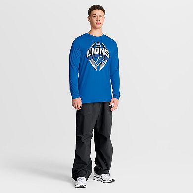 Men's Nike Blue Detroit Lions Primetime Legend Icon Performance Long Sleeve T-Shirt