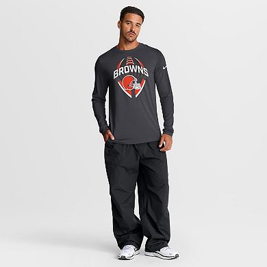 Men's Nike Anthracite Cleveland Browns Primetime Legend Icon Performance Long Sleeve T-Shirt