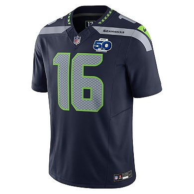 Men's Nike Tyler Lockett College Navy Seattle Seahawks Team 50th Season Vapor F.U.S.E. Limited Jersey