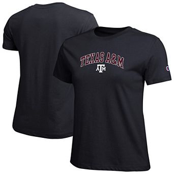 Women's Champion Black Texas A&M Aggies Arched Over Logo T-Shirt