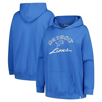 Women's '47 Blue Detroit Lions Plus Size Whirlwind Naomi Hoodie