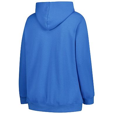 Women's '47 Blue Detroit Lions Plus Size Whirlwind Naomi Hoodie