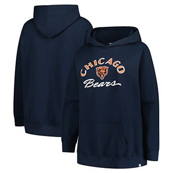 Women's '47 Navy Chicago Bears Plus Size Whirlwind Naomi Hoodie