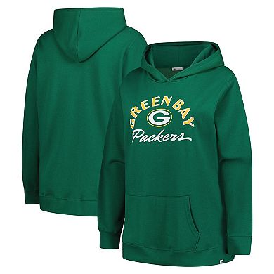Women's '47 Green Green Bay Packers Plus Size Whirlwind Naomi Hoodie