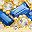 Gold Tone Blue
