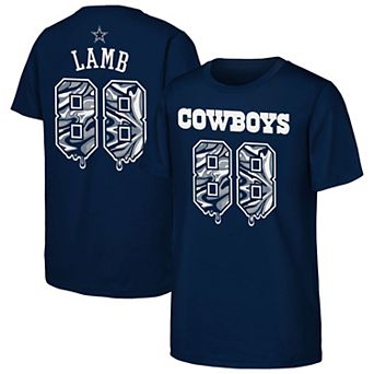 Youth Outerstuff CeeDee Lamb Navy Dallas Cowboys Mainliner Drip Player Name & Number T-Shirt