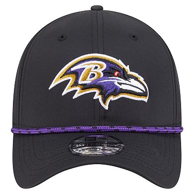 Men's New Era Black Baltimore Ravens Perforated 39THIRTY Flex Hat