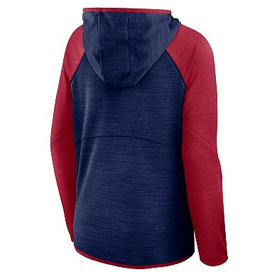 Women's Fanatics Navy/Red Houston Texans Redzone End Around Pass Raglan Full-Zip Hoodie
