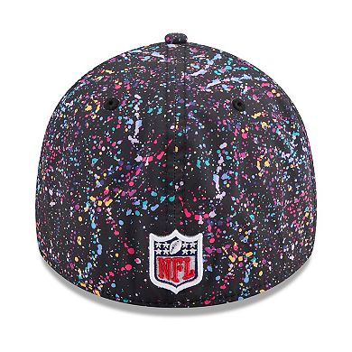 Men's New Era Black Washington Commanders 2025 NFL Crucial Catch 39THIRTY Flex Hat