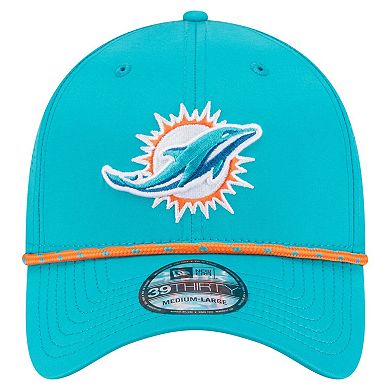 Men's New Era Aqua Miami Dolphins Perforated 39THIRTY Flex Hat