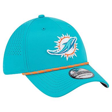Men's New Era Aqua Miami Dolphins Perforated 39THIRTY Flex Hat