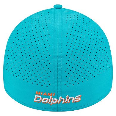 Men's New Era Aqua Miami Dolphins Perforated 39THIRTY Flex Hat