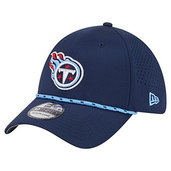 Men's New Era Navy Tennessee Titans Perforated 39THIRTY Flex Hat
