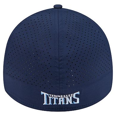 Men's New Era Navy Tennessee Titans Perforated 39THIRTY Flex Hat