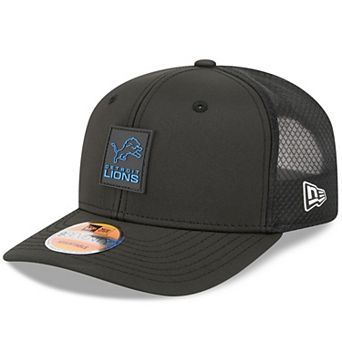 Men's New Era Black Detroit Lions 2025 Sideline 9SEVENTY Trucker Adjustable Hat