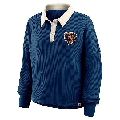 Women's Fanatics Navy Chicago Bears Oversized Hometown Premium Thermal Long Sleeve Shirt