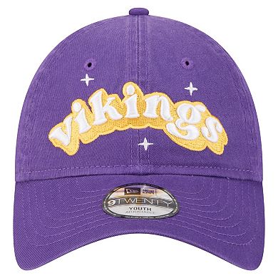 Girls Youth New Era Purple Minnesota Vikings Cheer 9TWENTY Adjustable Hat