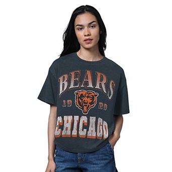Women's Starter Heather Navy Chicago Bears Oversized Hall of Fame T-Shirt
