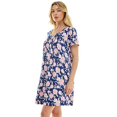 Women's Croft & Barrow® Cozy Luxe Short Sleeve Nightgown