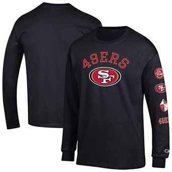 Men's Champion Black San Francisco 49ers Seal Long Sleeve T-Shirt