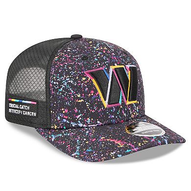 Men's New Era Black Washington Commanders 2025 NFL Crucial Catch 9SEVENTY Adjustable Hat