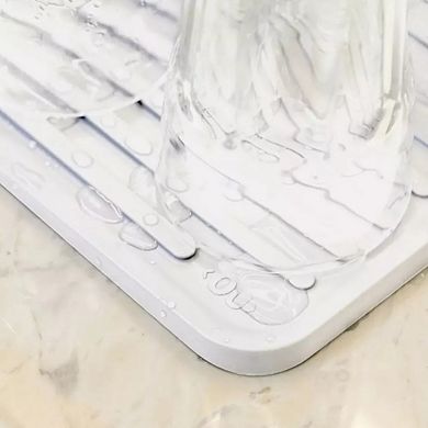 OU Kitchen Sink Organizer Set 3pc, Drying Mat, Soap Dispenser with Sponge Holder & Cutlery Drainer